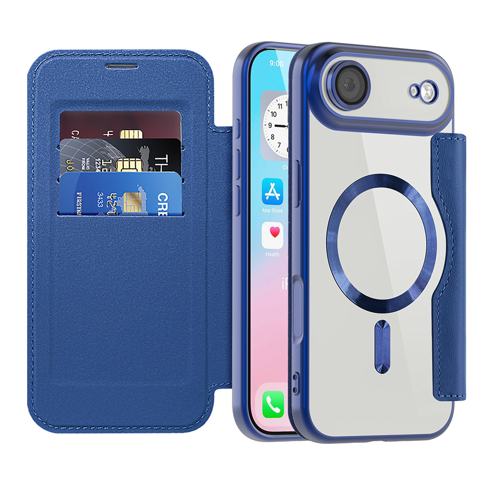 Techsuit - SmartMag Book Case ochranný obal na iPhone 17 Air – modrý KF2351902