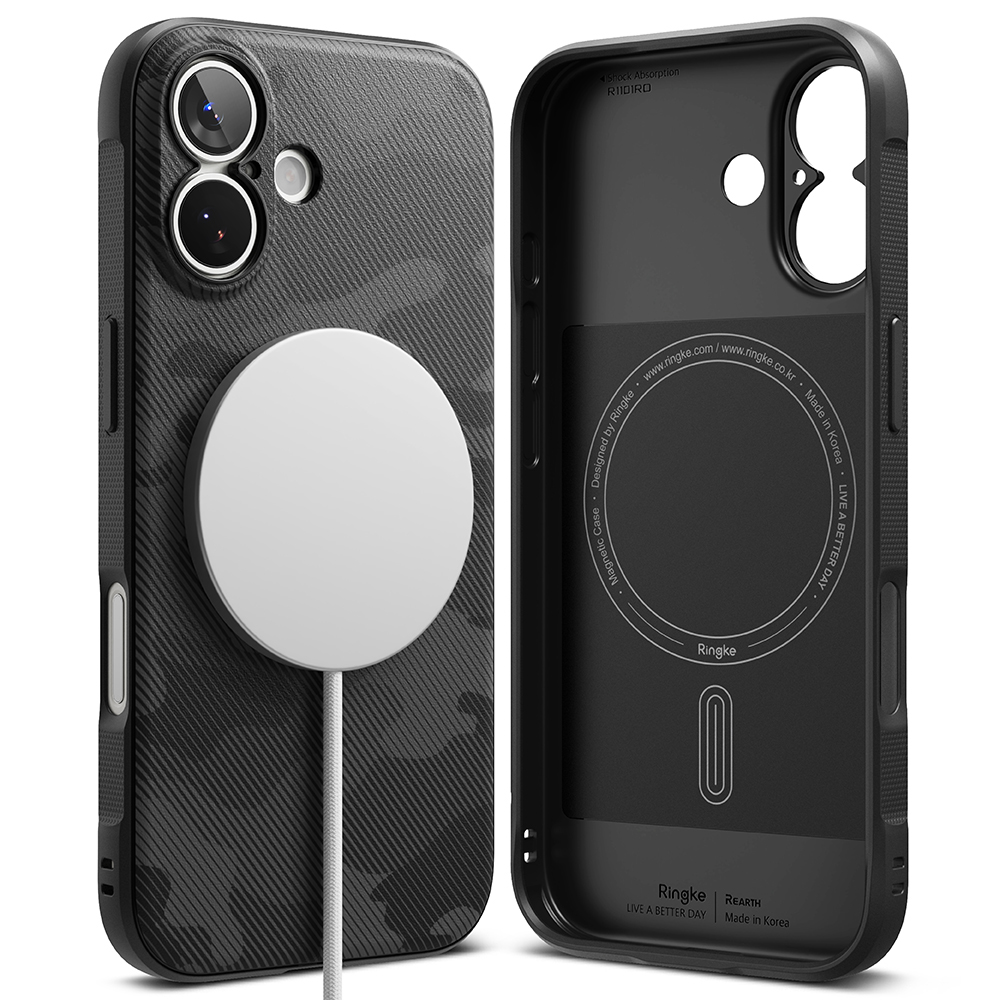 Ringke - Onyx MagSafe ochranný obal na iPhone 17 – maskáčový čierny KF2353742