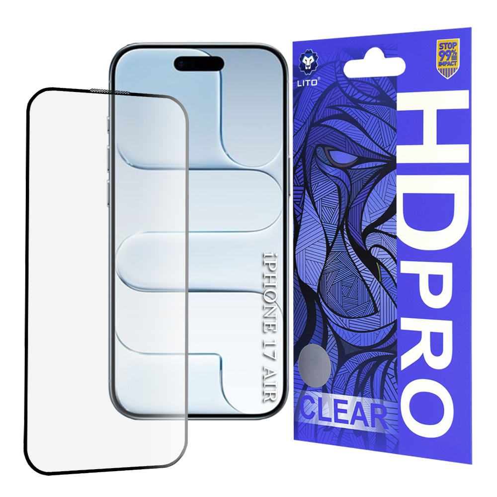 Lito - HD Pro Clear ochranné sklo pre iPhone 17 Air – čierna KF2354731