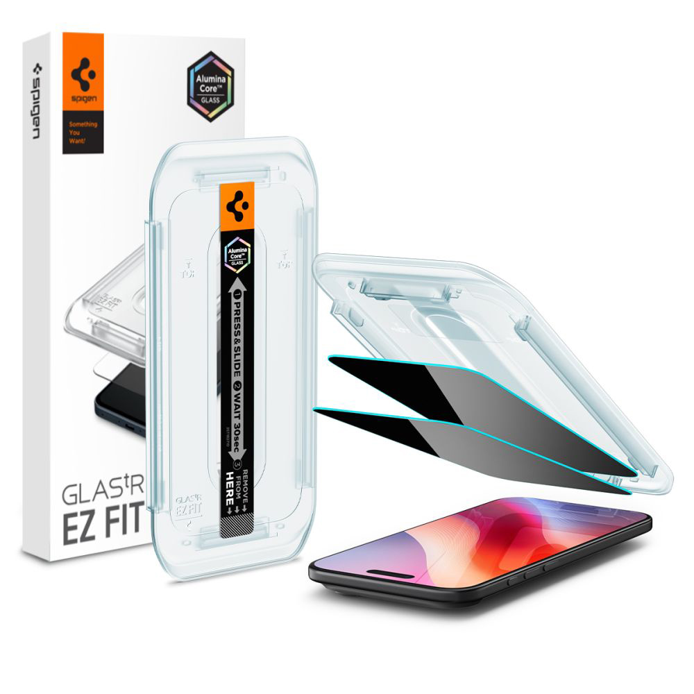 Spigen - Glas.tR EZ-FIT (2 pack) - iPhone 17 Air - Privacy KF2356858