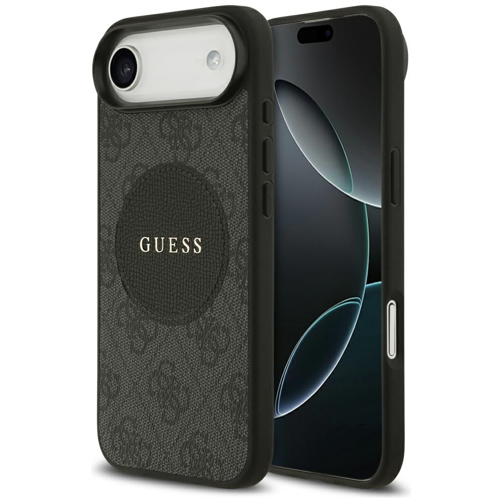 Guess – 4G Circle Classic Logo MagSafe puzdro na iPhone 17 Air – čierne