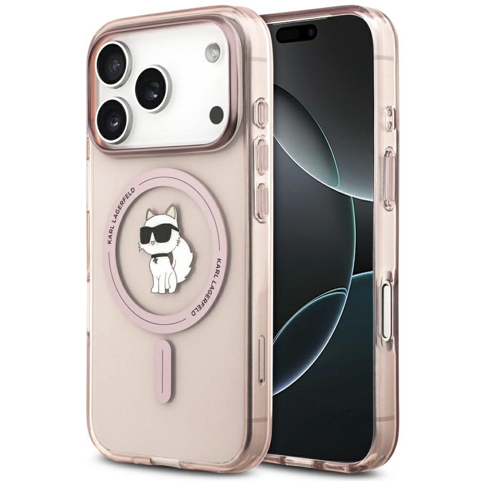 Karl Lagerfeld – IML Choupette MagSafe obal na iPhone 17 Pro – ružový