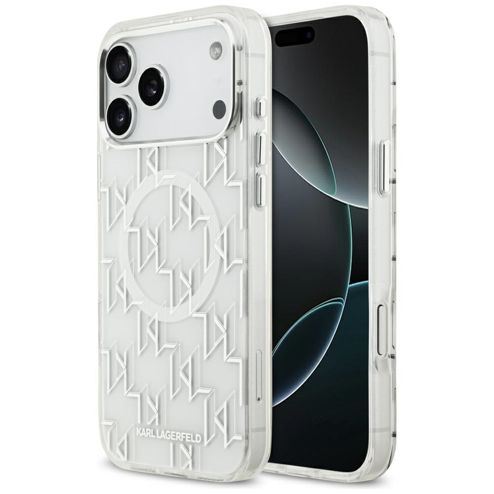 Karl Lagerfeld – IML KL Monogram MagSafe obal na iPhone 17 Pro Max – biely