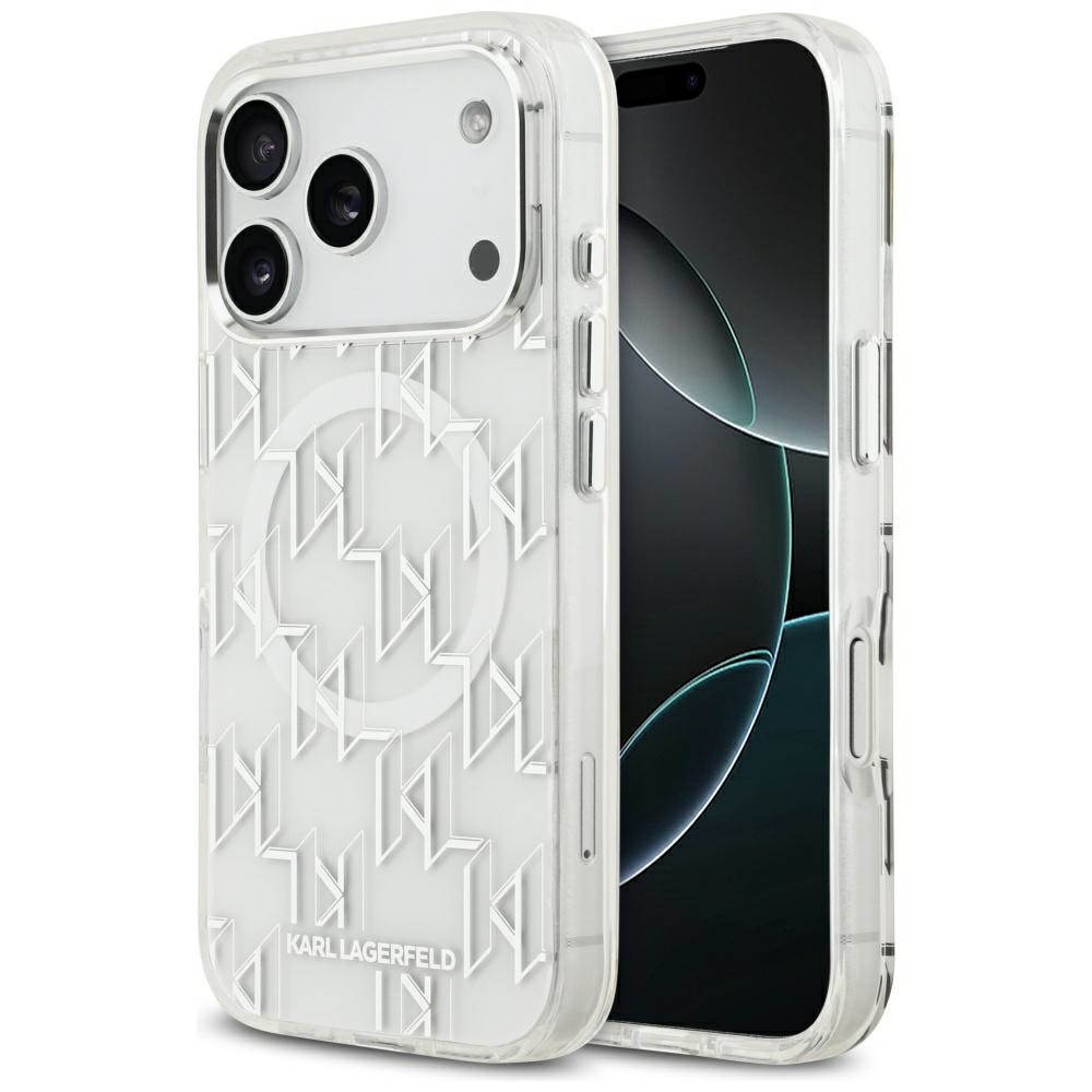 Karl Lagerfeld – IML KL Monogram MagSafe obal na iPhone 17 Pro Max – biely