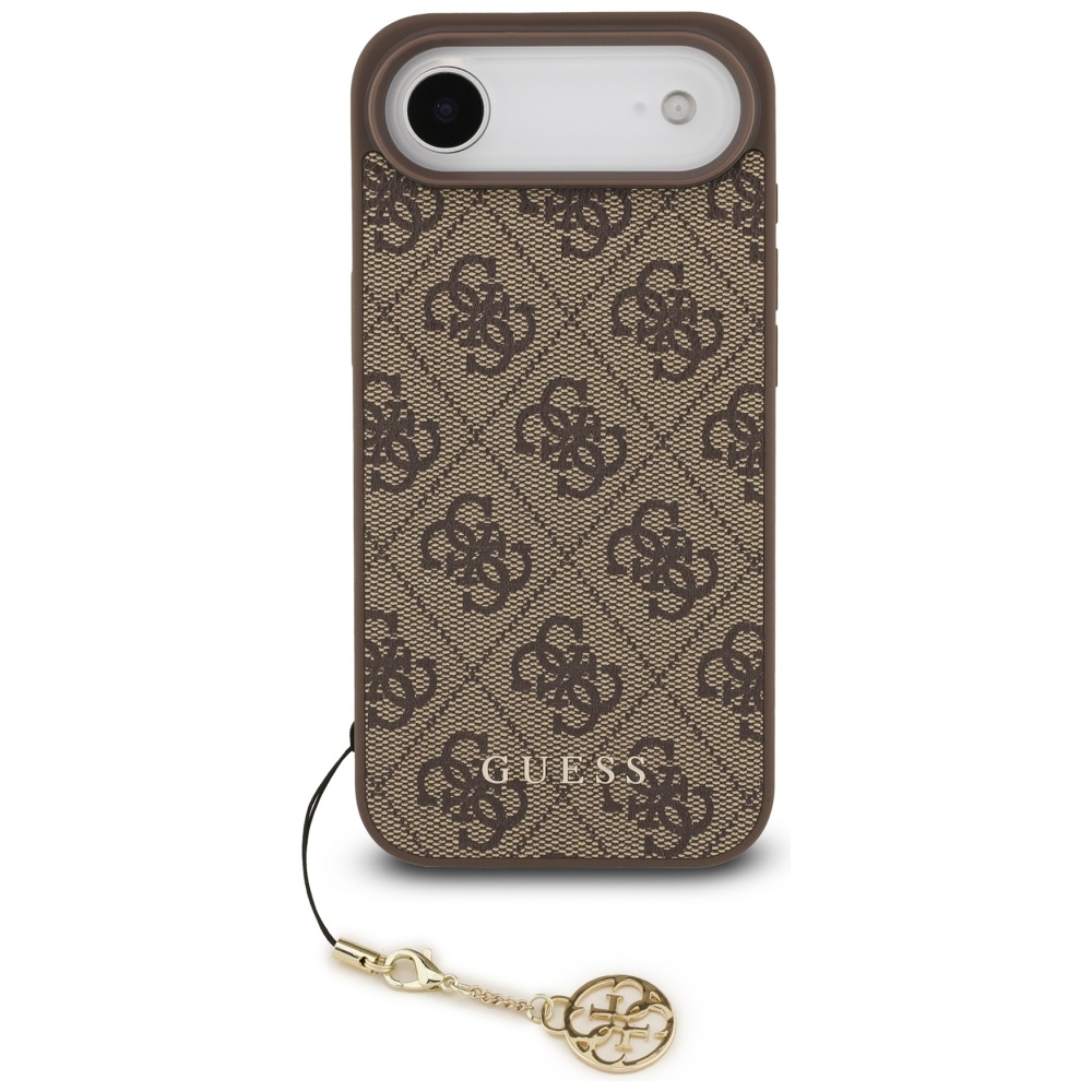 Guess – Hardcase 4G Charm Cradle MagSafe obal na iPhone 17 Air – hnedý