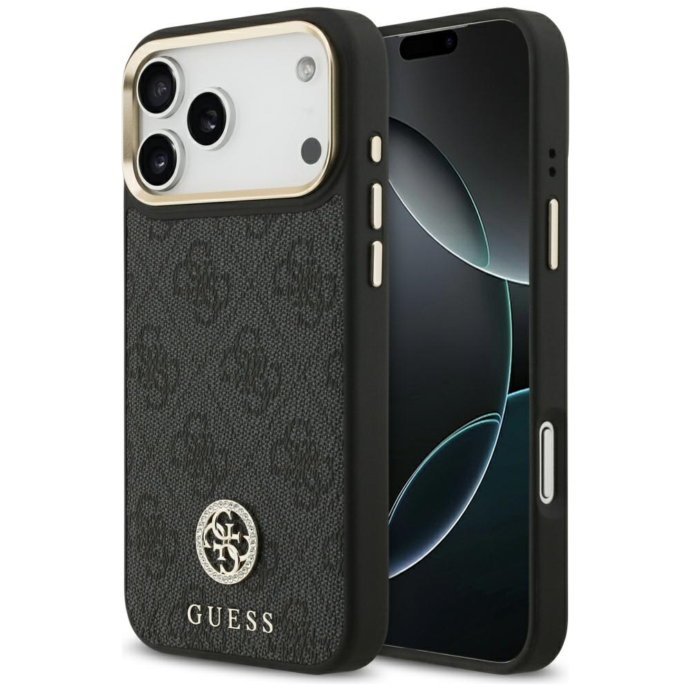 Guess – Hardcase 4G Strass Logo MagSafe obal na iPhone 17 Pro Max – čierny