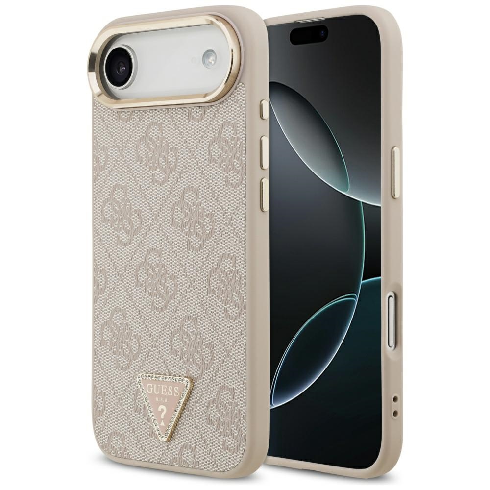Guess – Hardcase 4G Triangle Logo MagSafe obal na iPhone 17 Air – ružový