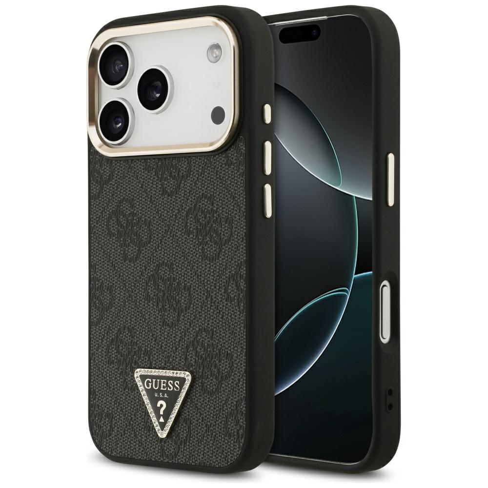 Guess – Hardcase 4G Triangle Logo MagSafe obal na iPhone 17 Pro – čierny