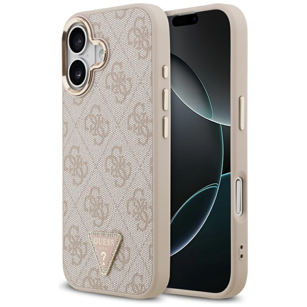 Guess – Hardcase 4G Triangle Logo MagSafe obal na iPhone 17 – ružový