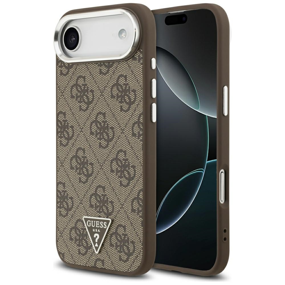 Guess – Hardcase 4G Triangle Logo MagSafe obal na iPhone 17 Air – hnedý