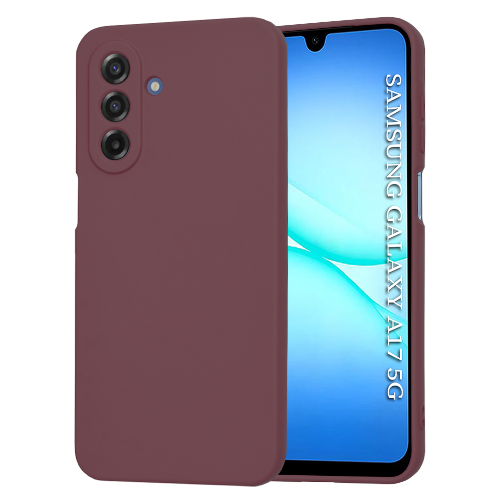 Techsuit – SoftFlex mäkký kryt na Samsung Galaxy A17 5G / A17 4G – bordovo červený