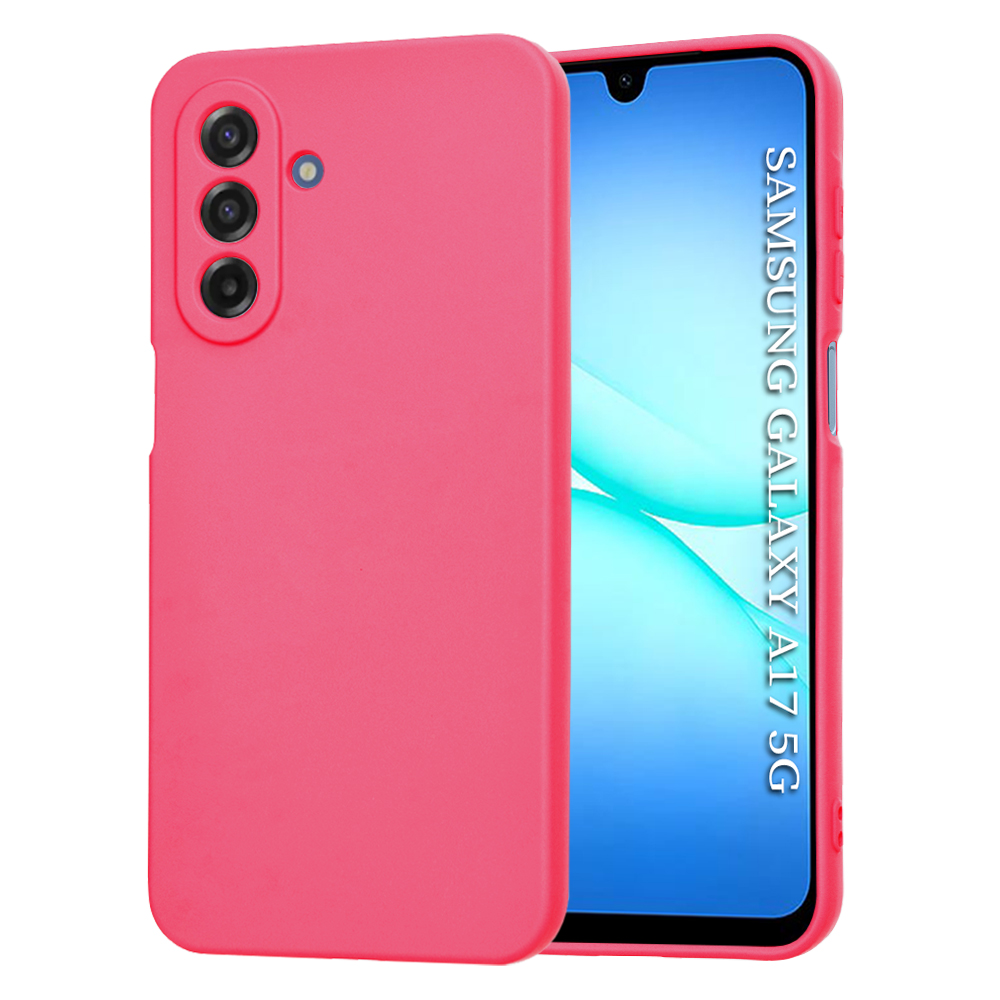 Techsuit – SoftFlex mäkký kryt na Samsung Galaxy A17 5G / A17 4G – horúco ružový