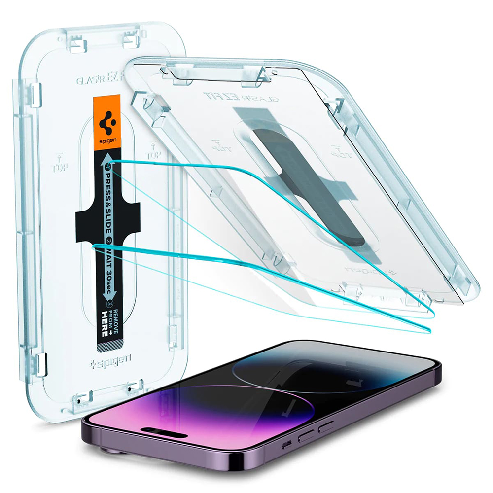 Spigen Glas.tR EZ-FIT (2 balenia) ochranné sklo na - iPhone 14 pro Max - transparentná KF2311742