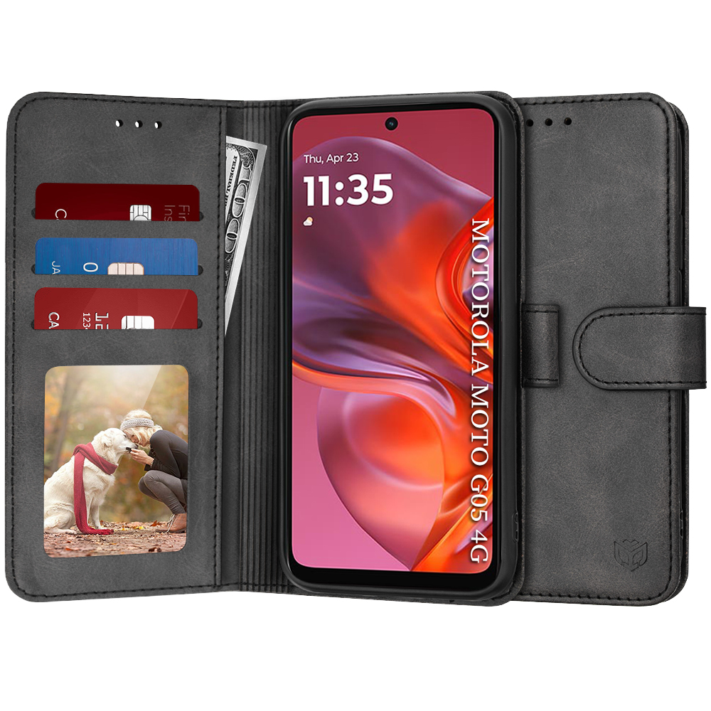 Techsuit – Diary Book knižkové puzdro na Motorola Moto G05 / E15 – čierne