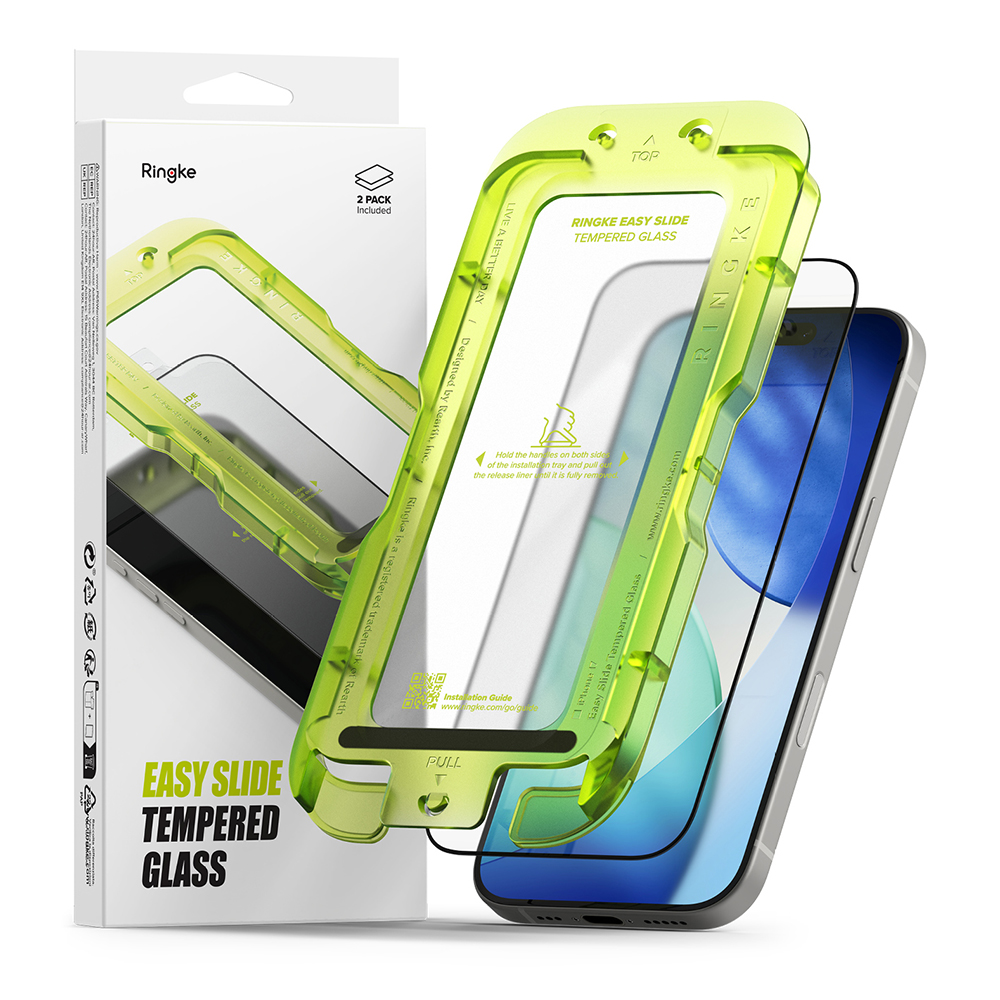 Ringke - Easy Slide Tempered Glass (2 pack) - iPhone 17 Air - Clear