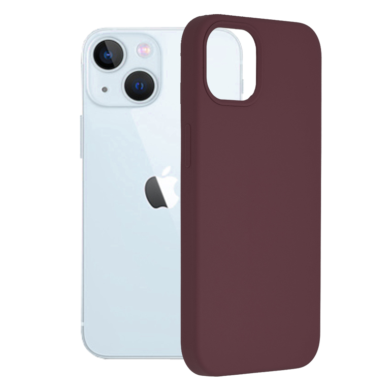 Techsuit Mäkký silikónový obal na - iPhone 13 - Plum Violet KF235868