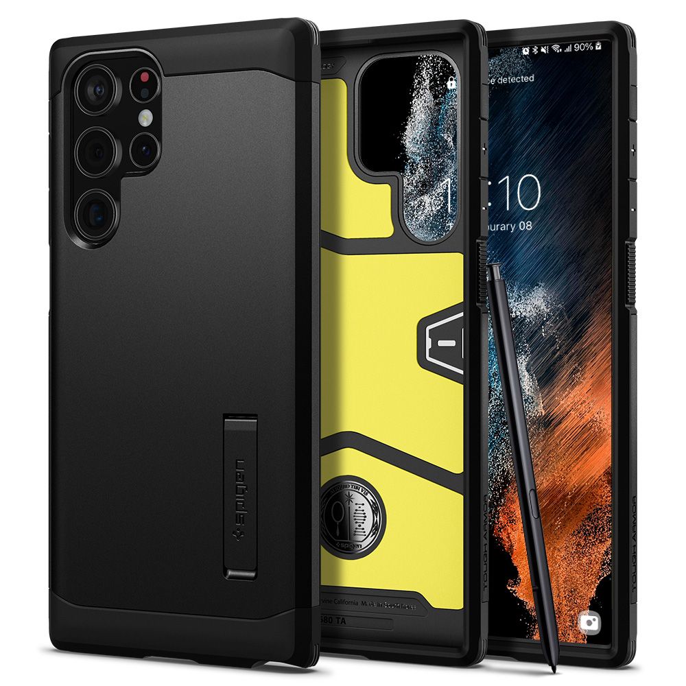 Spigen Tough Armor ochranný obal na - Samsung Galaxy S22 Ultra - čierny KF237807