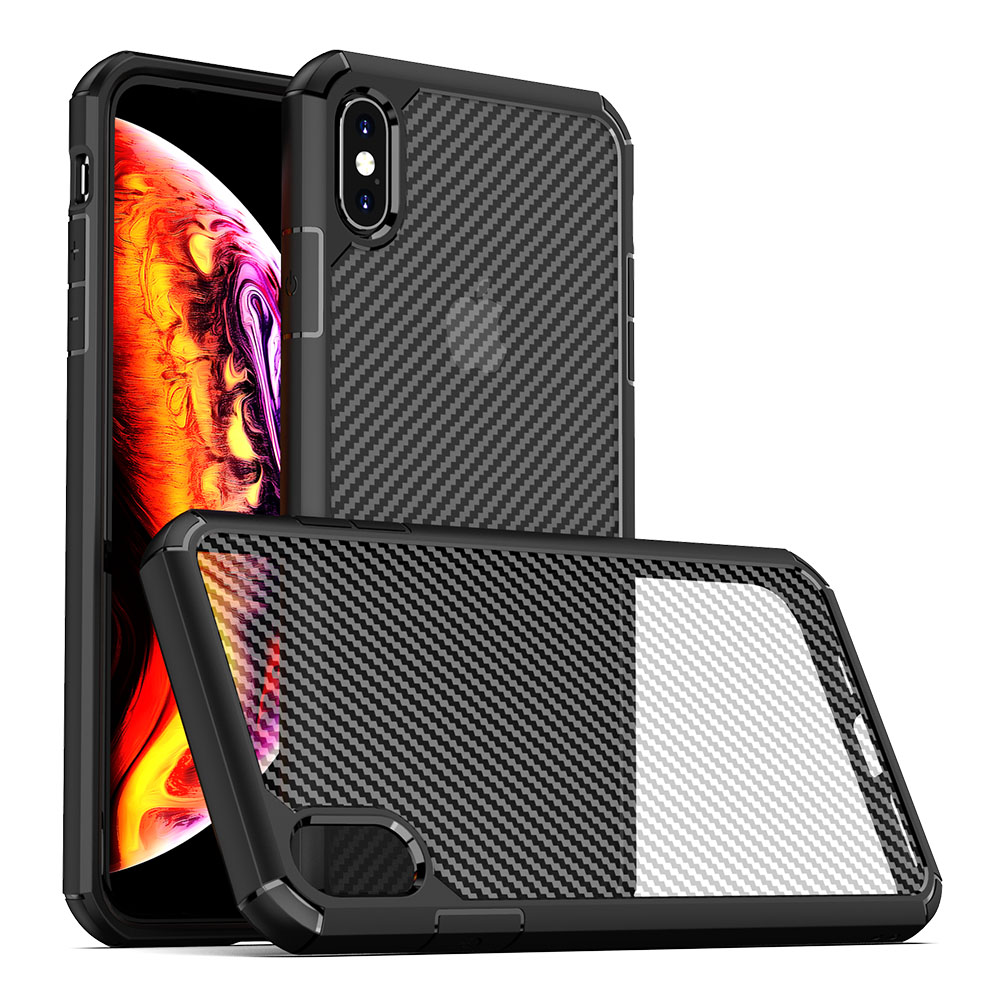 Techsuit CarbonFuse - kryt na Iphone X / XS - čierny KF232047