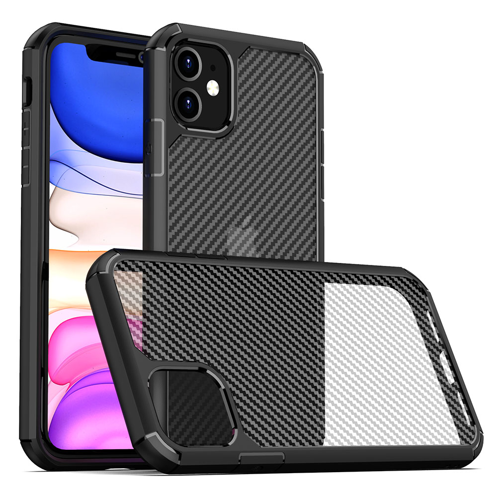 Techsuit CarbonFuse - kryt na Iphone 11 - čierny KF232050