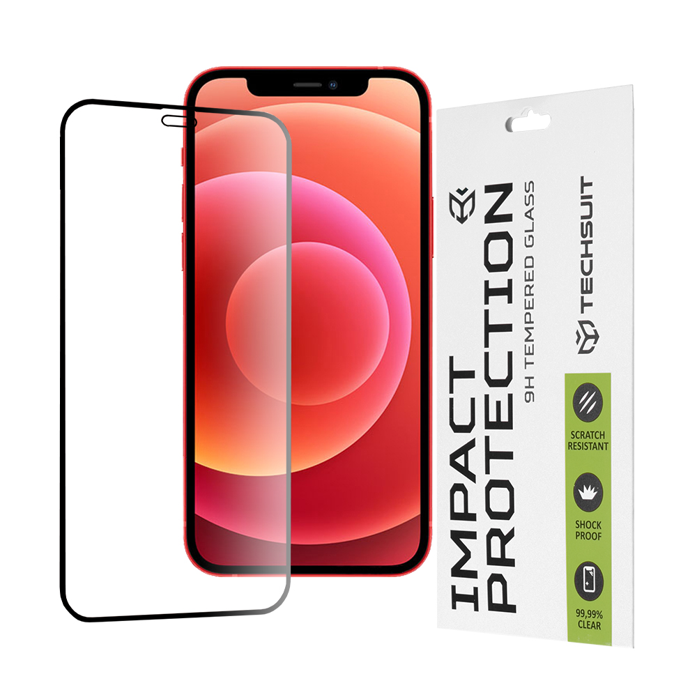 Techsuit 111D Full Cover / celopolepené tvrdené sklo - iPhone 12 mini - čierny KF235599