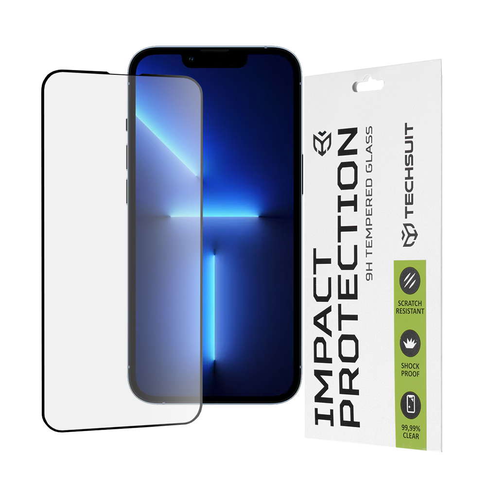 Techsuit 111D Full Cover / celopolepené tvrdené sklo - iPhone 13 pro Max / 14 Plus - čierny KF235958