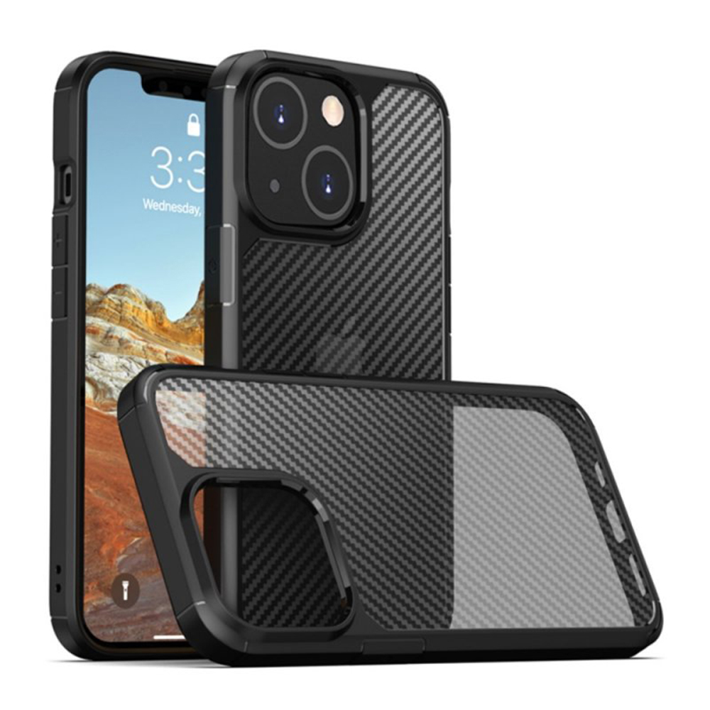 Techsuit CarbonFuse - kryt na Iphone 13 - čierny KF237133