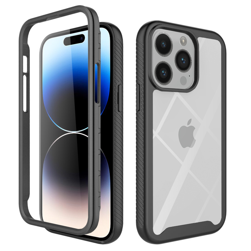 Techsuit Defense360 PRO kryt + ochrana displeja - iPhone 14 pro - čierna KF2310561
