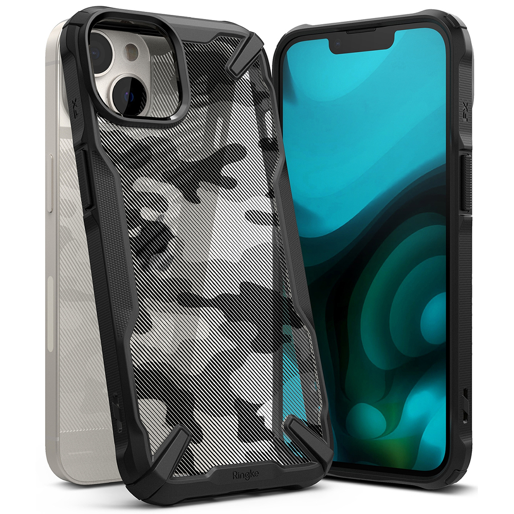 Ringke Fusion X Design kryt na - iPhone 14 Plus - Kamufláž čierna KF2310459