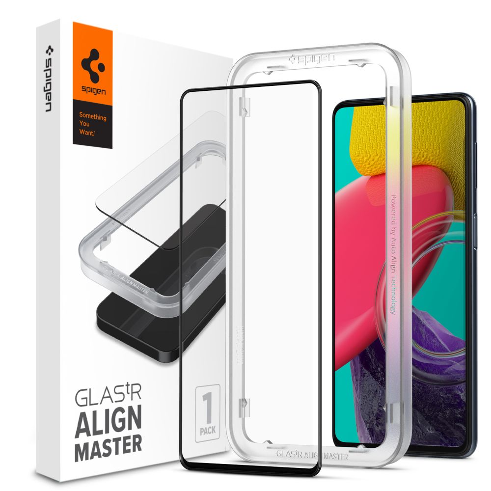Spigen Glas.tR Align Master ochranné sklo na - Samsung Galaxy M53 5G - Čierna KF239920