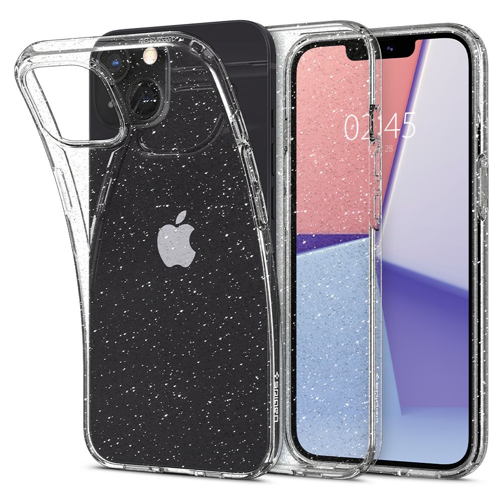 Liquid Crystal Glitter kryt na - iPhone 13 mini - Crystal Quartz