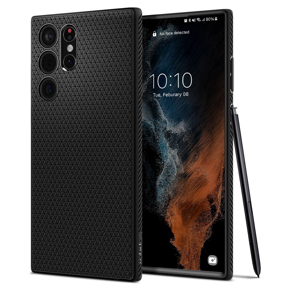 Spigen Liquid Air ochranný kryt na - Samsung Galaxy S22 Ultra - Čierna KF237448
