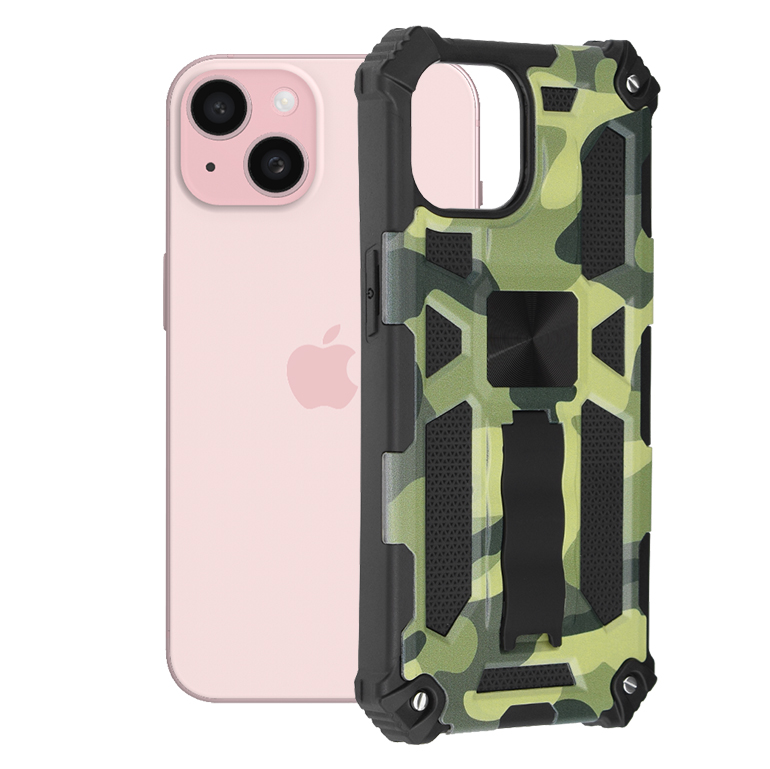 Techsuit Blazor Series kryt na - iPhone 15 - Camo Lime KF2314003