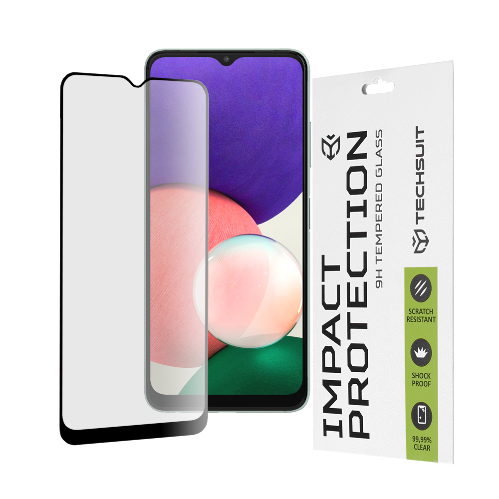 Techsuit 111D Full Cover / celopolepené tvrdené sklo - Samsung Galaxy A22 5G - Čierna KF235619