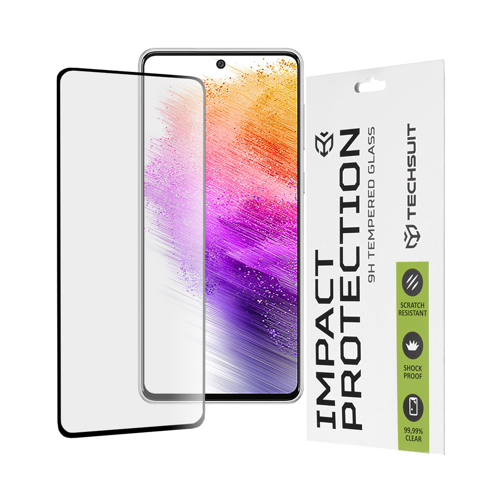 Techsuit 111D Full Cover / celopolepené tvrdené sklo - Samsung Galaxy A73 5G - Čierna KF238381