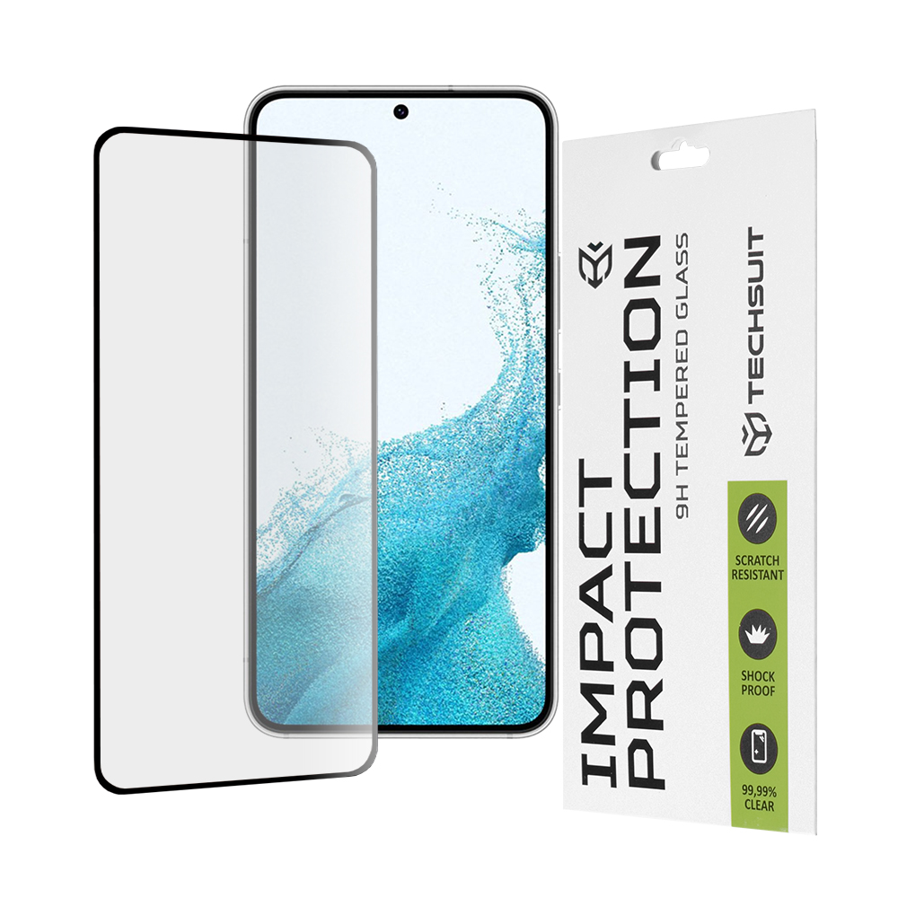 Techsuit 111D Full Cover / celopolepené tvrdené sklo - Samsung Galaxy S22 5G / S23 - Čierna KF238194