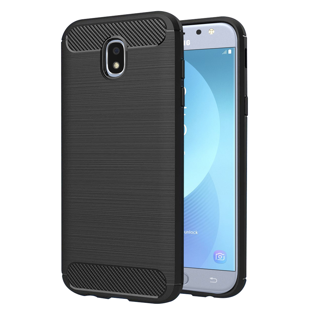 Techsuit Carbon Silicone obal na - Samsung Galaxy J5 2017 J530 / Galaxy J5 pre 2017 - Čierna KF232364