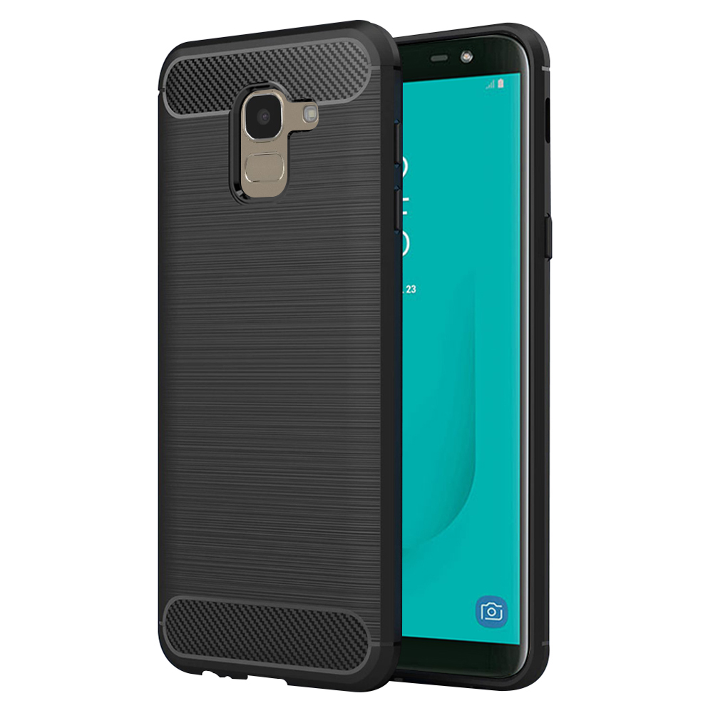 Techsuit Carbon Silicone obal na - Samsung Galaxy J6 2018 - Čierna KF235484