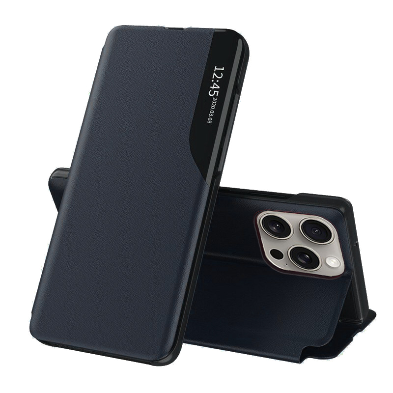 Techsuit eFoLD Series otvárací obal pre - iPhone 15 pro - Tmavomodrá KF2314085