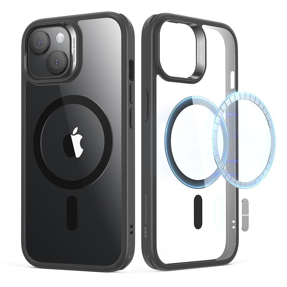 ESR Classic Hybrid HaloLock kryt pre - iPhone 15 Plus - transparentná čierna KF2314682