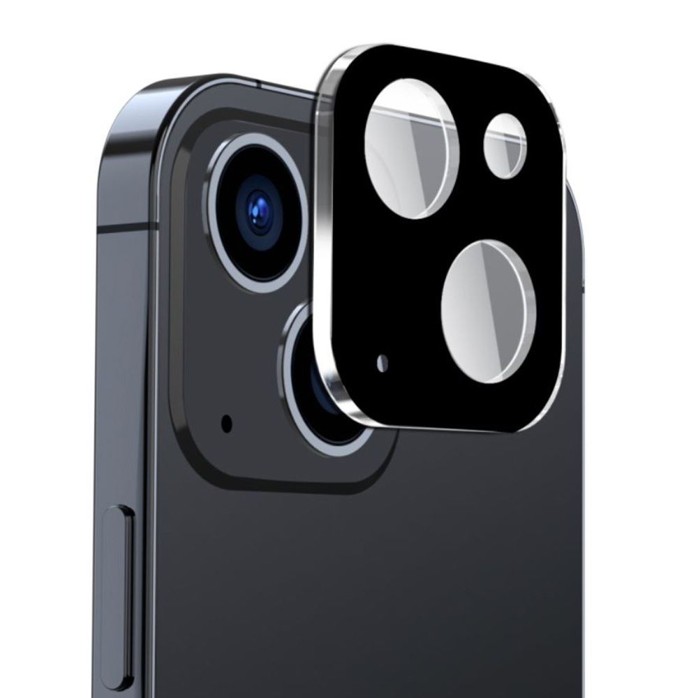 Techsuit celoplošné ochranné sklo na kameru - iPhone 15 / 15 Plus - čierne KF2314020