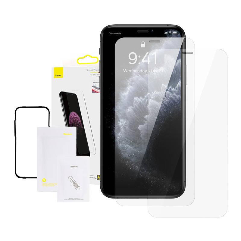 Baseus 0,3 mm celosklenená fólia z tvrdeného skla (balenie 2 ks) pre iPhone XS Max / 11 pro Max 6,5 palca SGBL060302