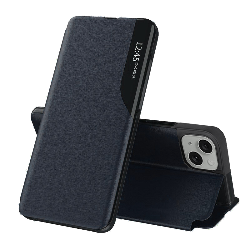 Techsuit eFoLD Series otvárací obal pre - iPhone 15 - Tmavomodrá KF2314079