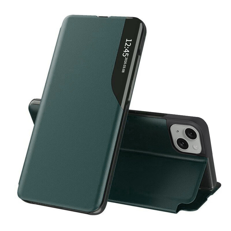 Techsuit eFoLD Series otvárací obal pre - iPhone 15 Plus - Tmavozelená KF2314089