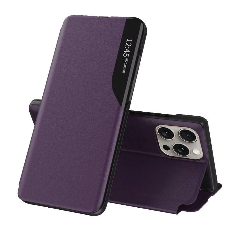 Techsuit eFoLD Series otvárací obal pre - iPhone 15 pro Max - Fialová KF2314098