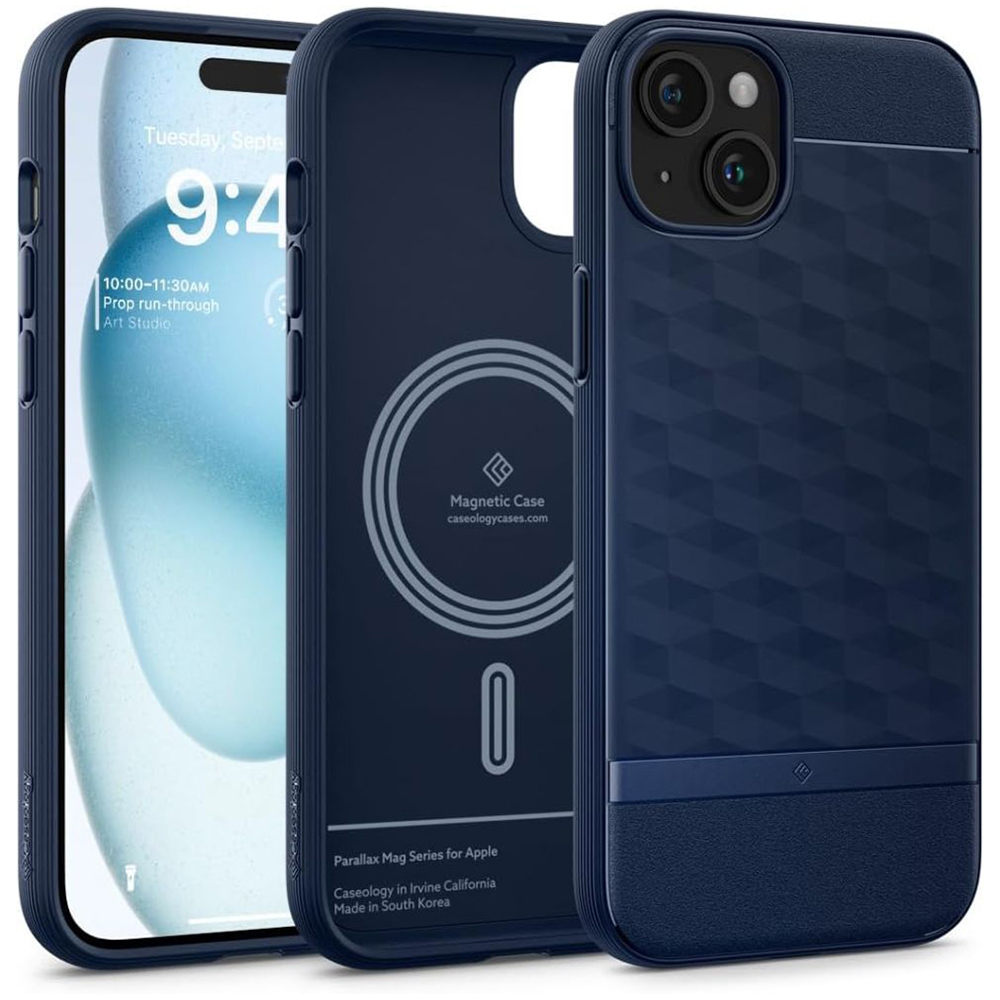Spigen Caseology Parallax MagSafe obal na - iPhone 15 - Polnočne modrá KF2315038