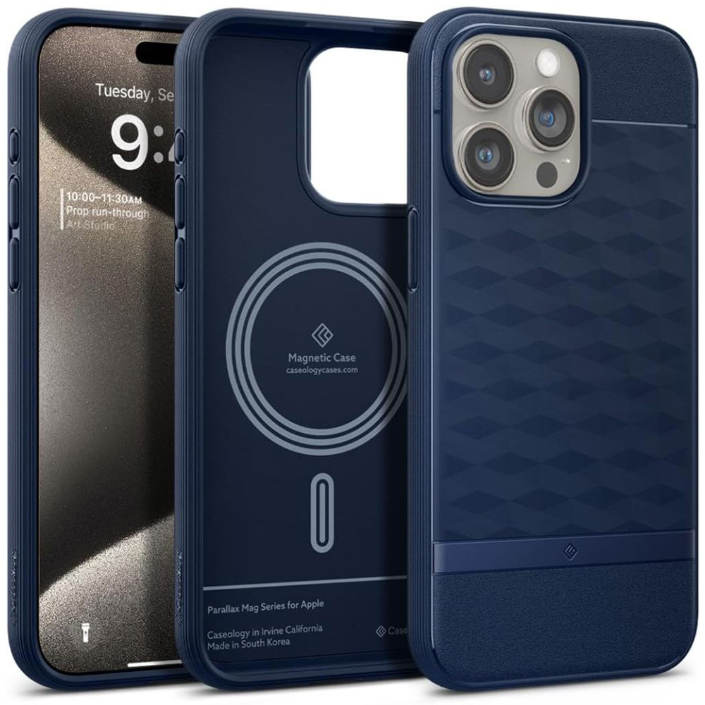 Spigen Caseology Parallax MagSafe obal na - iPhone 15 pro Max - Polnočne modrá KF2315042