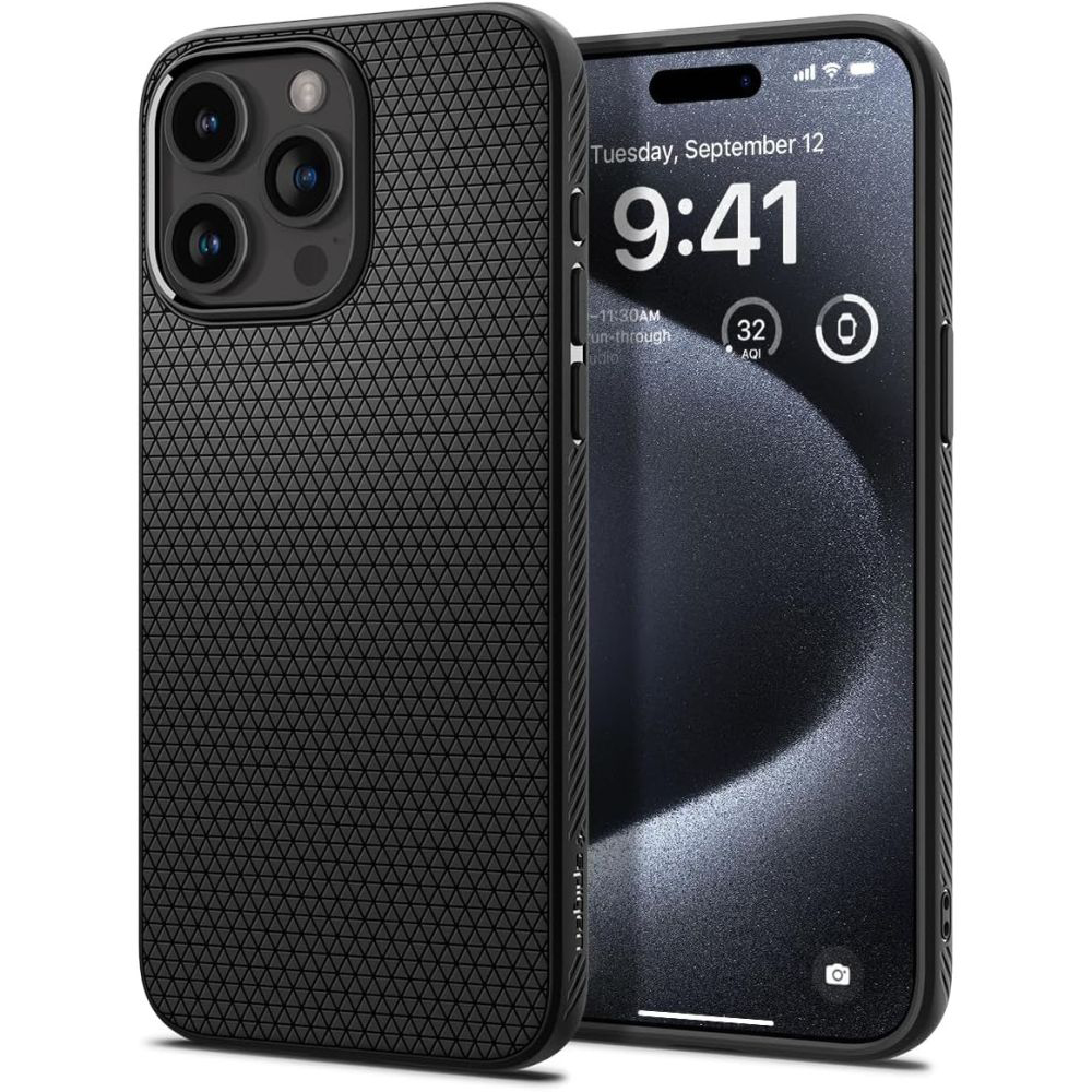 Spigen Liquid Air ochranný kryt na - iPhone 15 pro - Matná čierna KF2314967