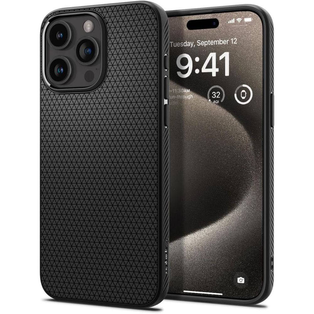 Spigen Liquid Air ochranný kryt na - iPhone 15 pro Max - Matná čierna KF2314969