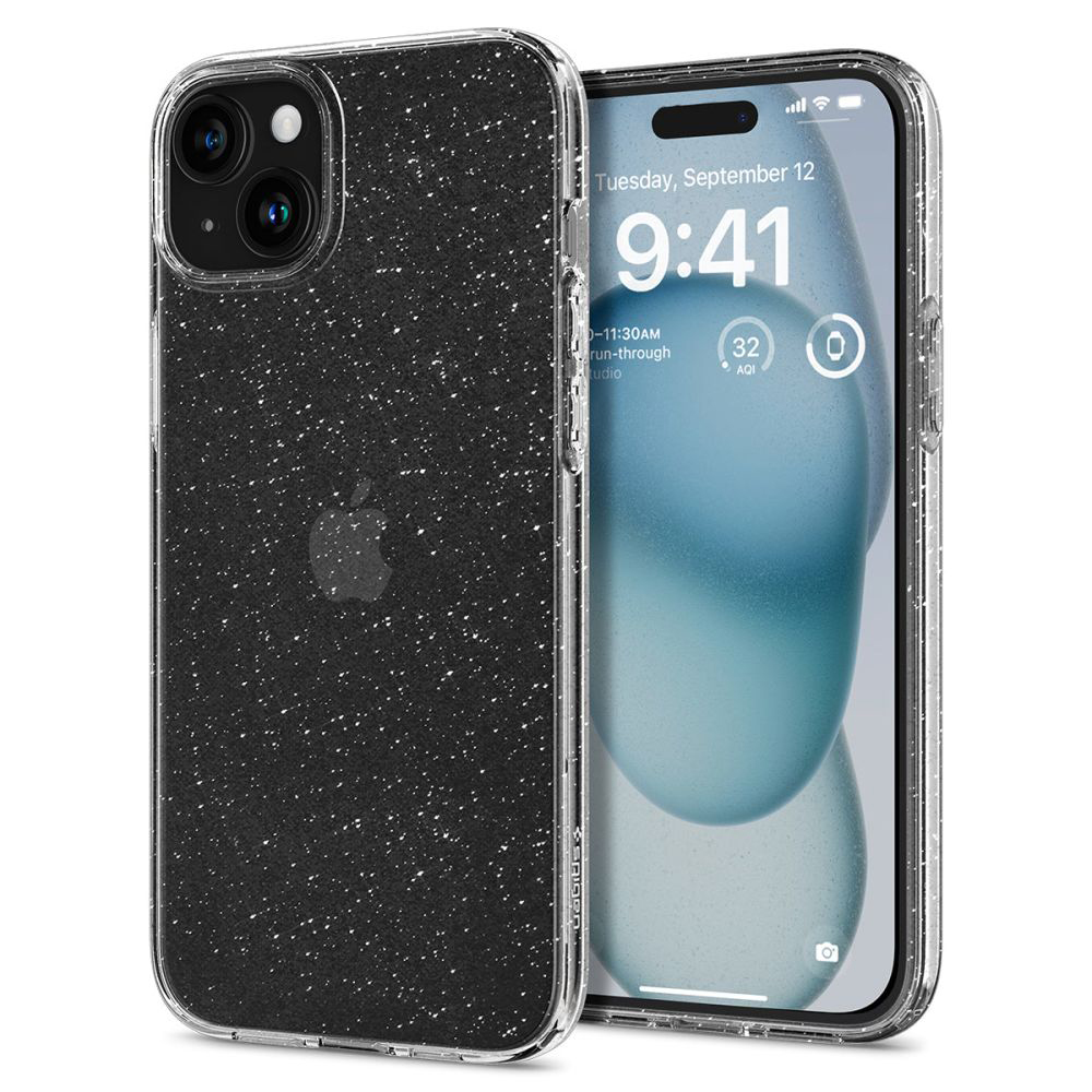 Spigen Liquid Crystal Glitter kryt na - iPhone 15 - Crystal Quartz KF2314978