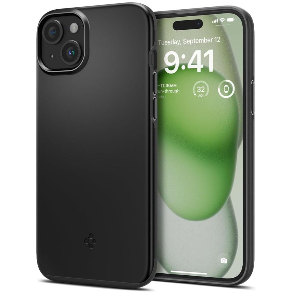Spigen Thin Fit obal pre - iPhone 15 Plus - Čierna KF2314999